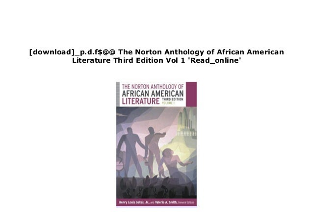 Download P D F Library The Norton Anthology Of African Americ