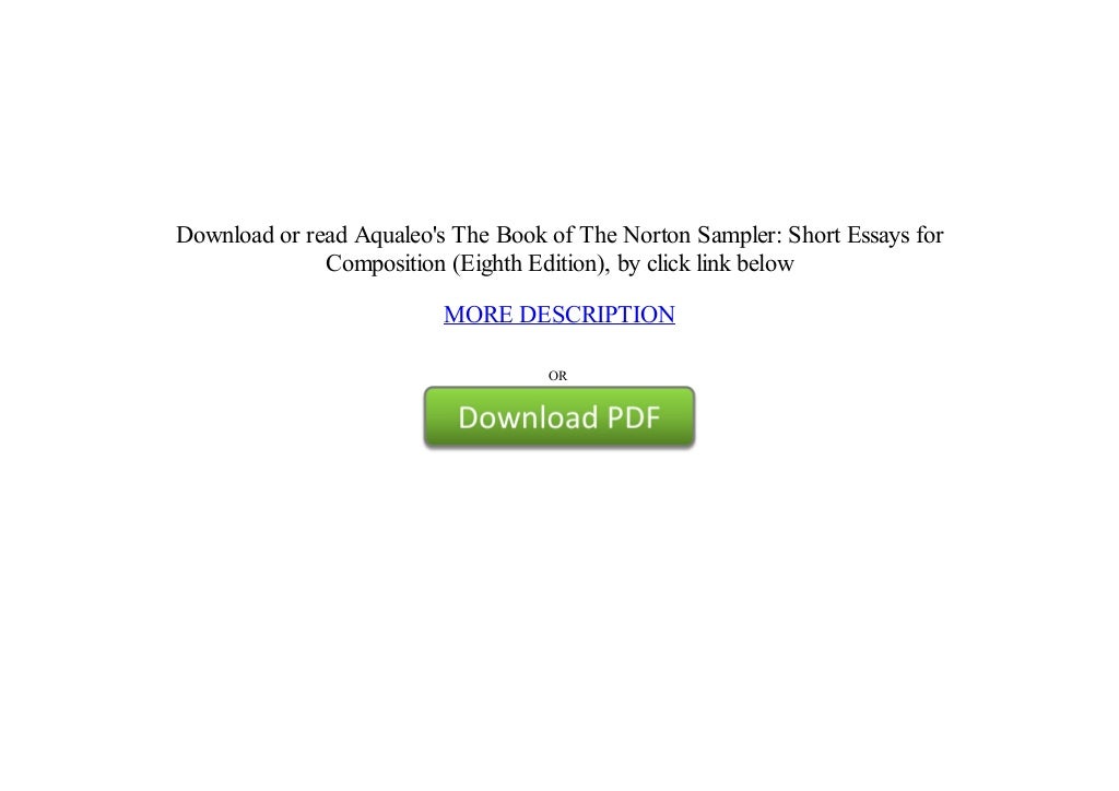 ^^free online The Norton Sampler: Short Essays for Composition (Eight…