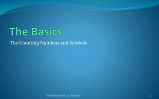 The Counting Numbers and Symbols
4© Himansu S M / 22-Apr-2017
 
