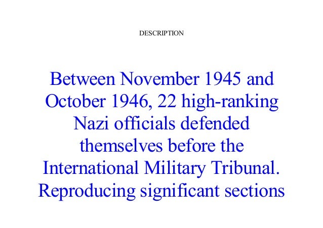 ^^free online The Nuremberg War Crimes Trial, 1945-46: A Documentary