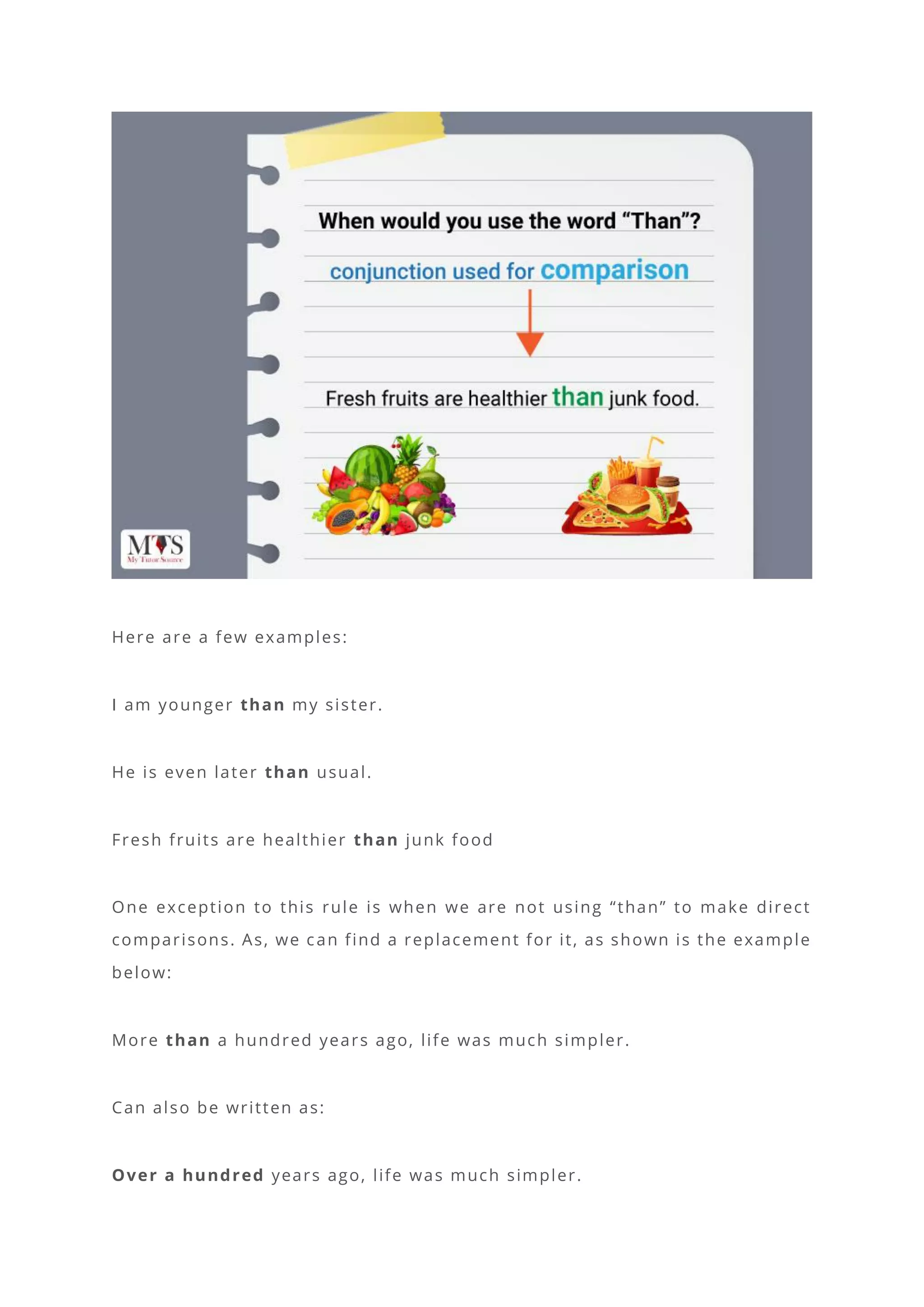 Then vs Than – Whats the difference.pdf | Desserts and Baking | Food ...