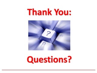 Thank You:



Questions?
 