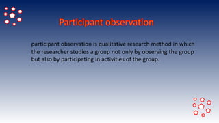 The observation of social research | PPTX