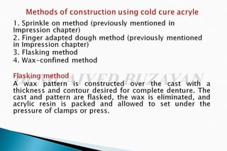 The occlusal rims and record