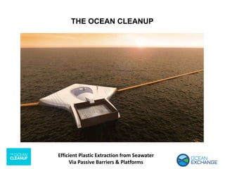 THE OCEAN CLEANUP
Efficient Plastic Extraction from Seawater
Via Passive Barriers & Platforms
 