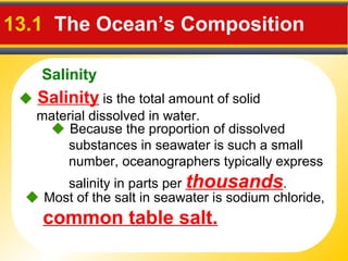 The ocean's composition | PPT