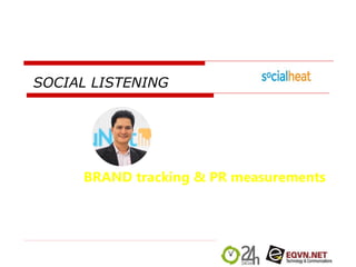 SOCIAL LISTENING
BRAND tracking & PR measurements
 