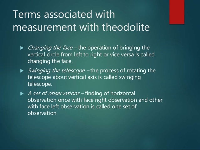 Theodolite & measurment
