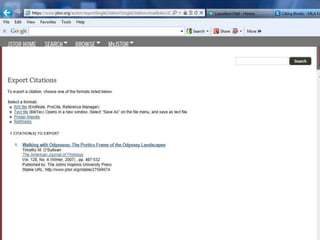 The odyssey LibGuide 2014