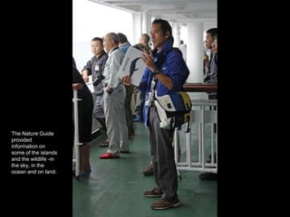 The Nature Guide
provided
information on
some of the islands
and the wildlife -in
the sky, in the
ocean and on land.
 