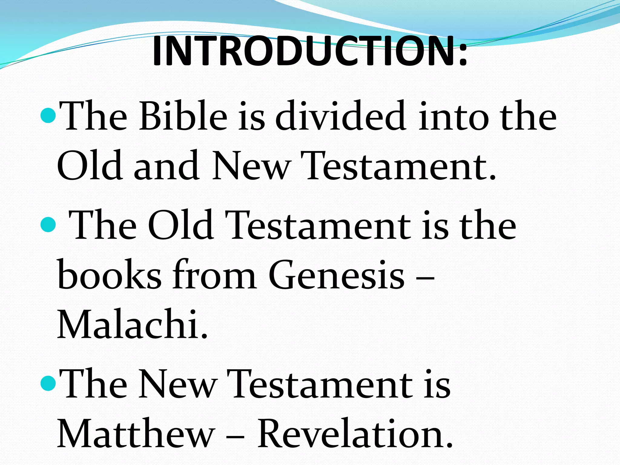 The old and new testament | PPT