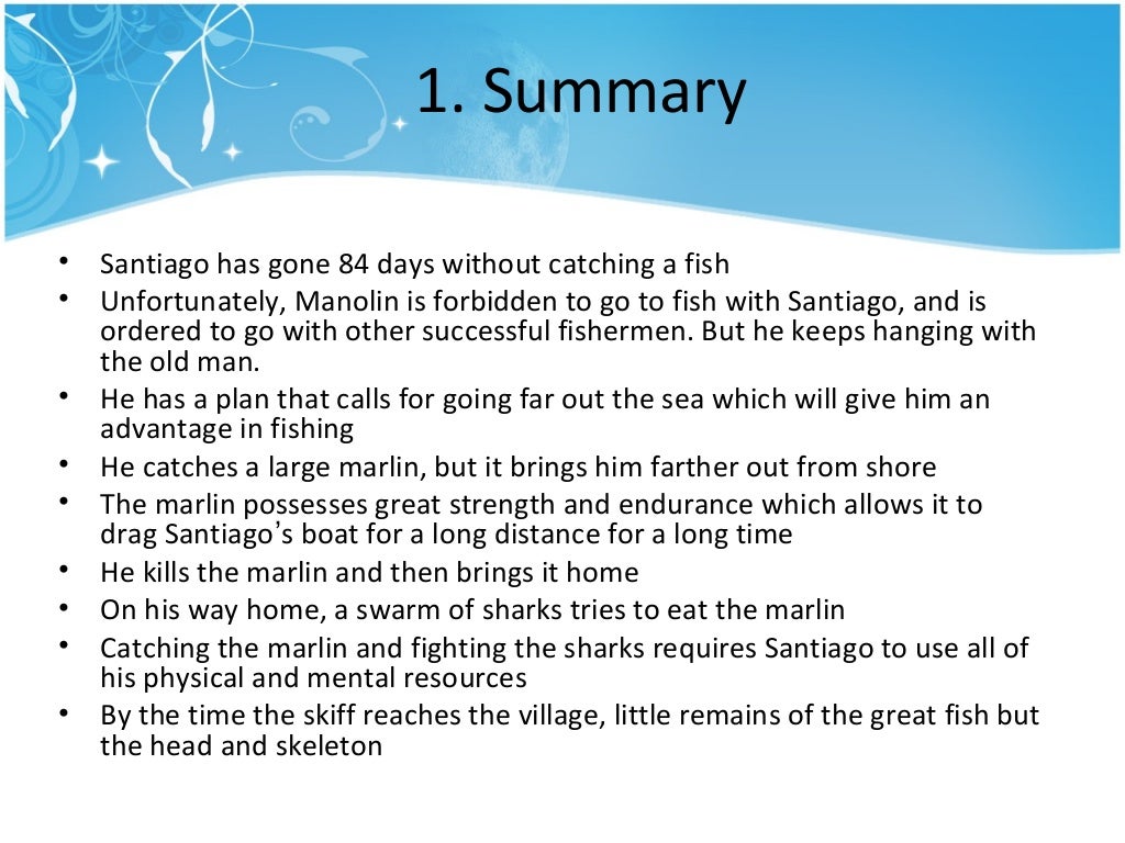 summary of old man and the sea pdf