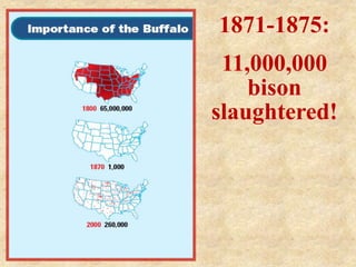 1871-1875:
11,000,000
bison
slaughtered!
 
