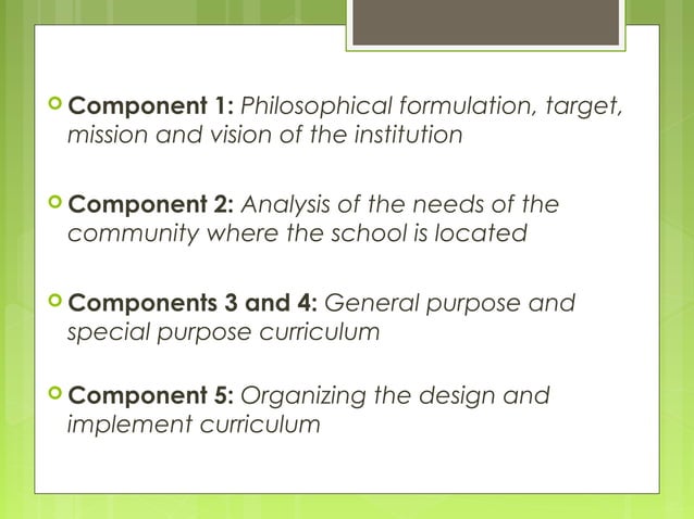 The Oliva Model of Curriculum | PPT