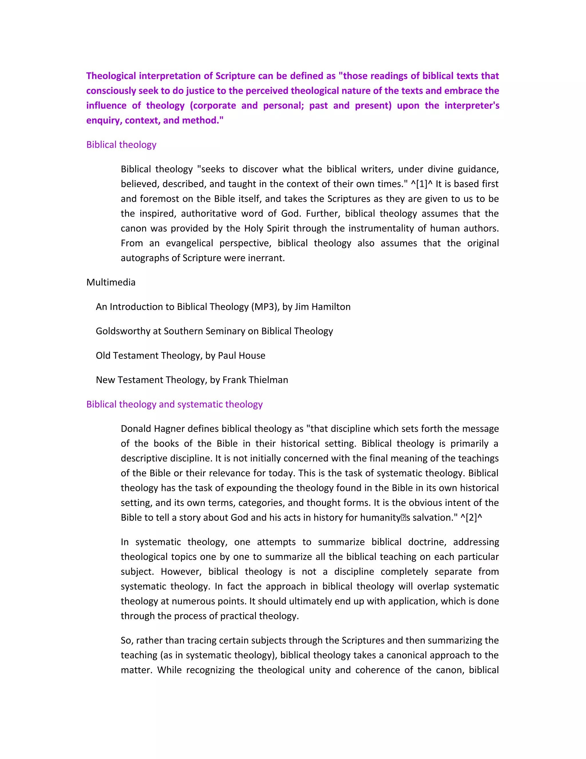 Theology explained references PDF