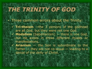 Modalist Trinity Theology Proper: What is God Like? | PPT