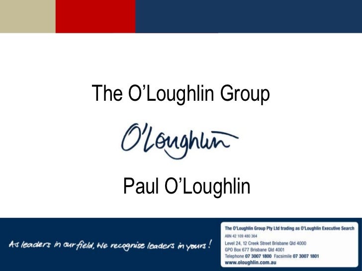 The O Loughlin GroupPaul O\'Loughlin