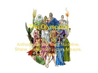 The Olympians Anthony, Leigha, Matt, Madeline, Shane, Mary Jess, Jaclyn, Mikayla, and Katie V.  