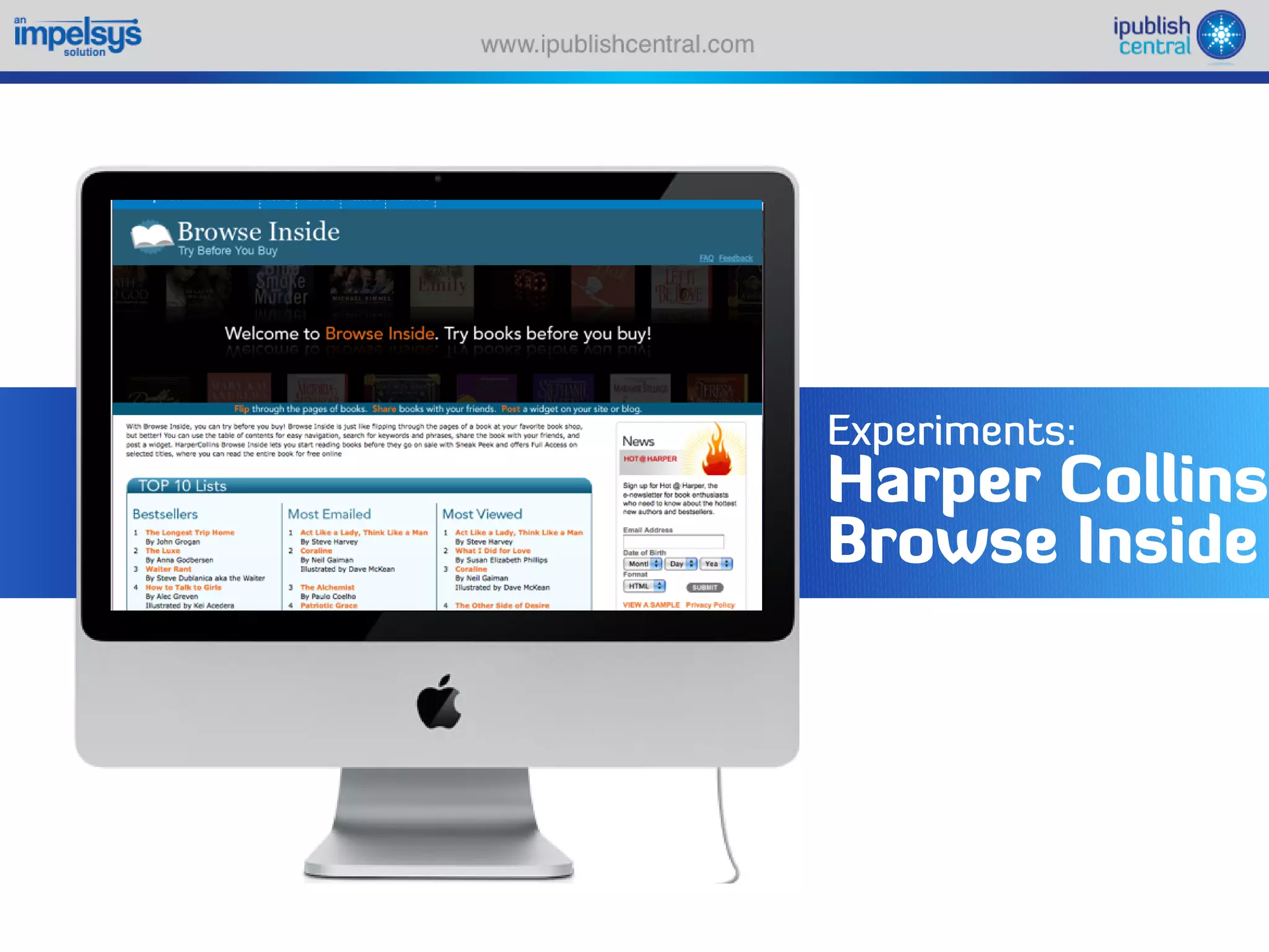 Sparking an e book revolution through a self serve model