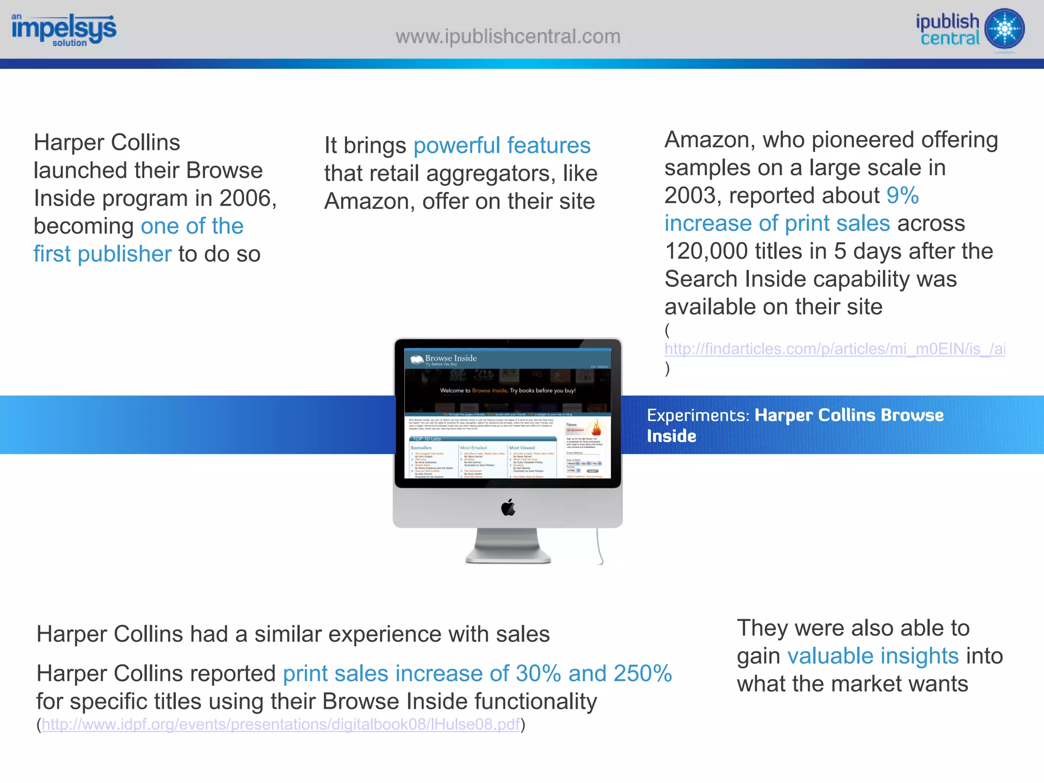 Sparking an e book revolution through a self serve model