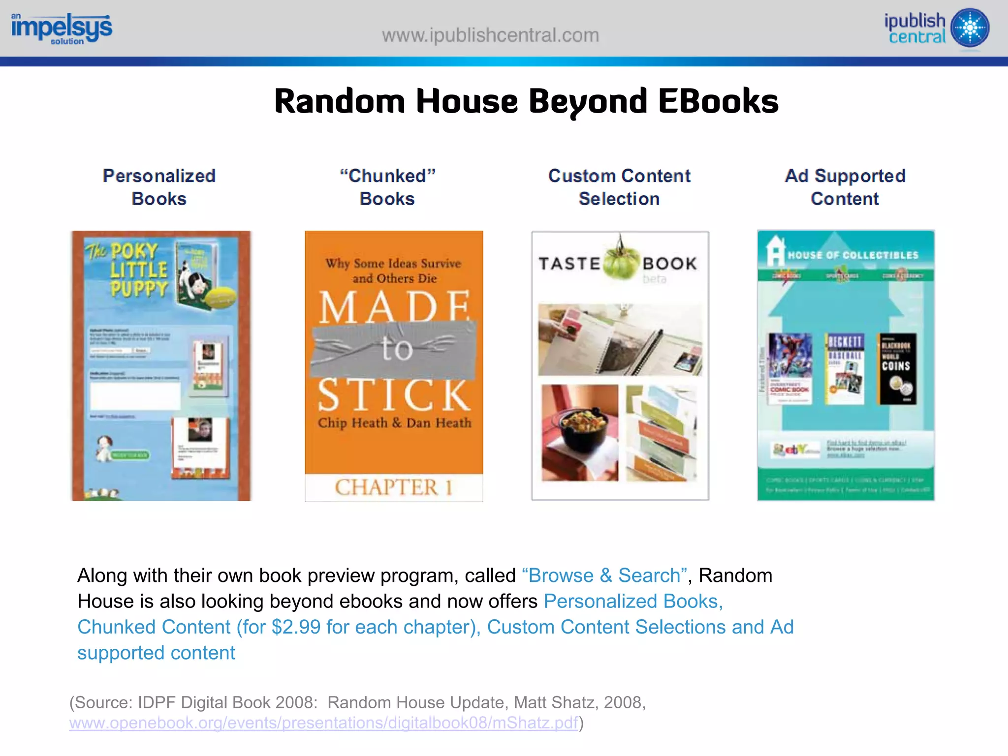 Sparking an e book revolution through a self serve model