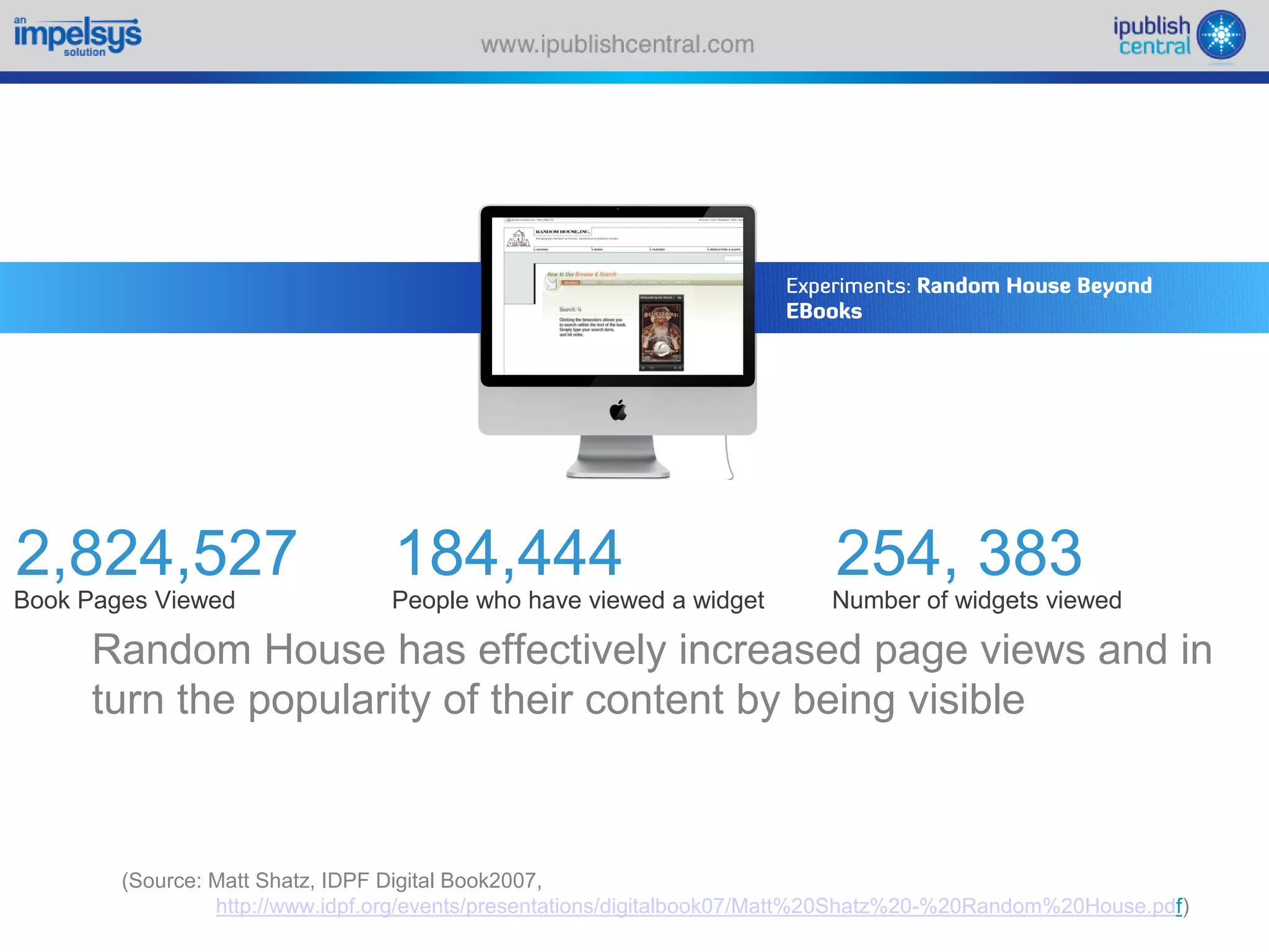 Sparking an e book revolution through a self serve model