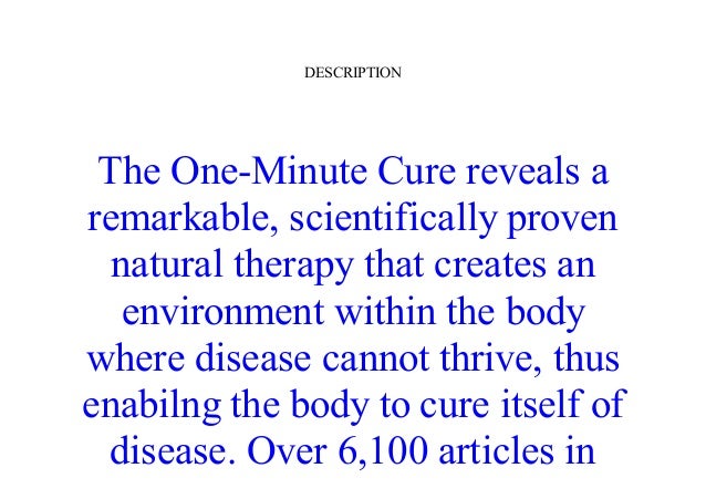 PDF The One-Minute Cure: The Secret to Healing Virtually All Diseases…