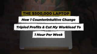 How 1 Counterintuitive Change
Tripled Profits & Cut My Workload To
1 Hour Per Week
 