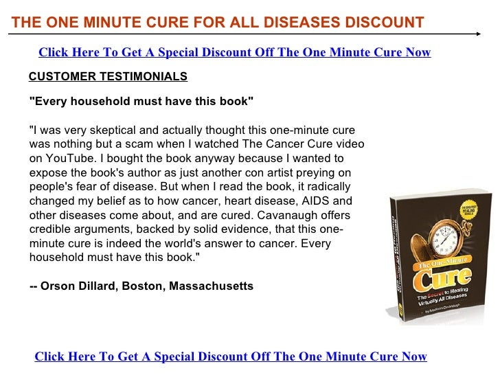 the one minute cure protocol