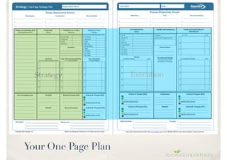 The One Page Strategic Planning process