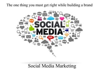 The one thing you must get right while building a brand
Social Media Marketing
 