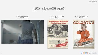 Confidential + Proprietary
‫التسويق‬ ‫تطور‬:‫مثال‬
‫التسويق‬3.0 ‫التسويق‬2.0 ‫التسويق‬1.0
 