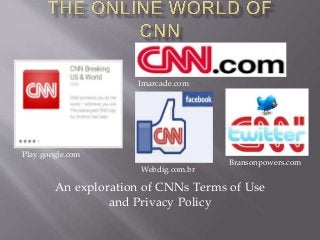Imarcade.com 
Webdig.com.br 
ay.google.com 
An exploration of CNNs Terms of Use 
and Privacy Policy 
Bransonpowers.com 
Play.google.com 
 
