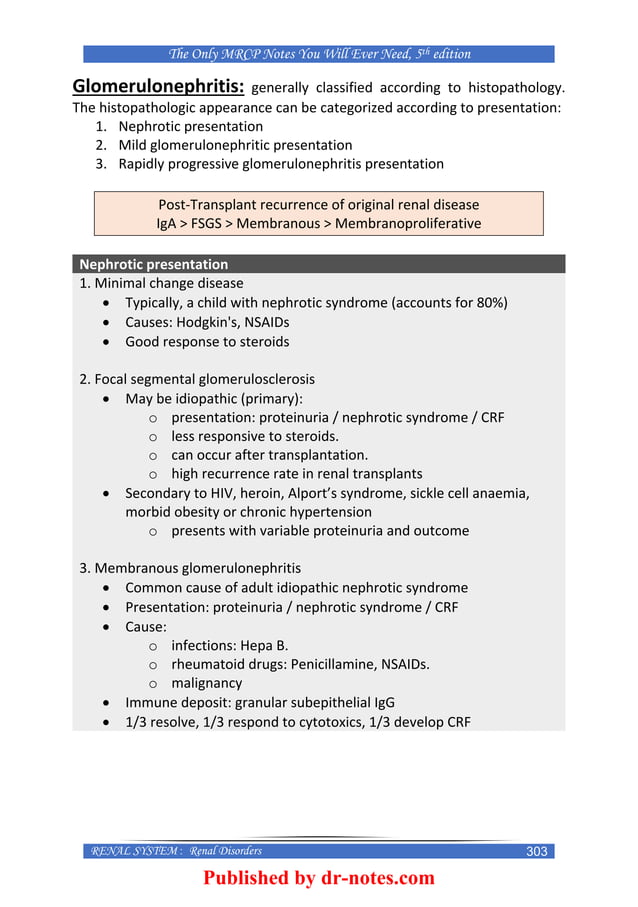 The Only MRCP Notes You Will Ever Need 5th Edition | PDF | Educational ...