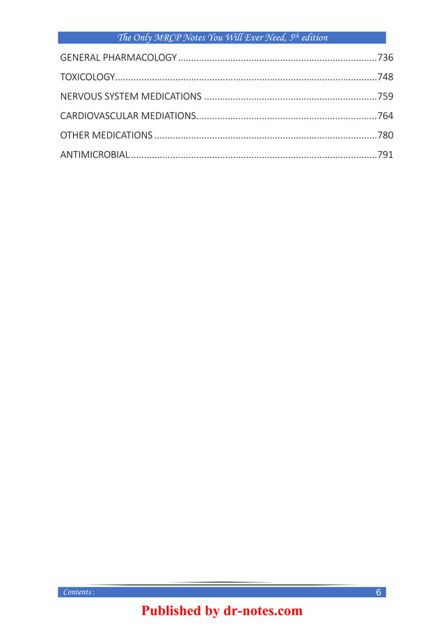 The Only MRCP Notes You Will Ever Need 5th Edition | PDF | Educational ...