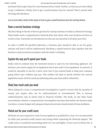 The only ways how to get a small business loan for startup | PDF
