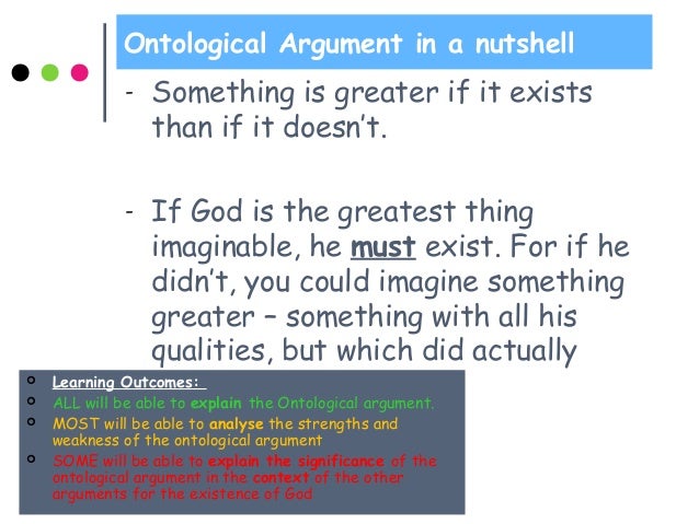 Ontological Argument On The Existence Of God