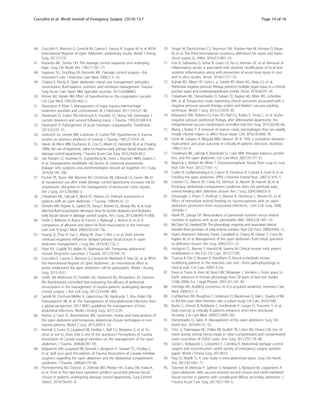 The open abdomen in trauma and non-trauma patients WSES guidelines ...