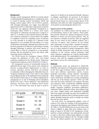 The open abdomen in trauma and non-trauma patients WSES guidelines ...