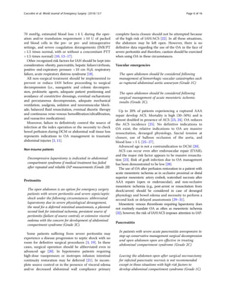 The open abdomen in trauma and non-trauma patients WSES guidelines ...