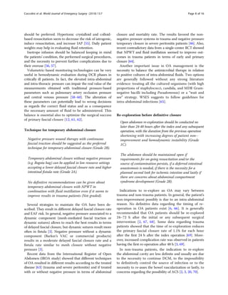 The open abdomen in trauma and non-trauma patients WSES guidelines ...