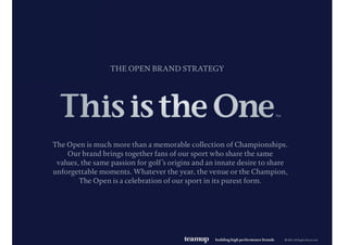 THE OPEN Championship Rebrand case study teamup