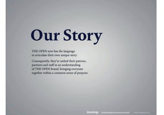 THE OPEN Championship Rebrand case study teamup