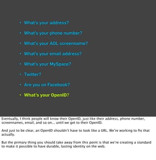 • What’s your address?

           • What’s your phone number?

           • What’s your AOL screenname?

           • Wha...