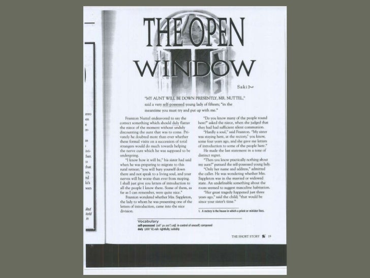 The Open Window Short Story