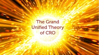 1
The Grand
Uniﬁed Theory
of CRO
 