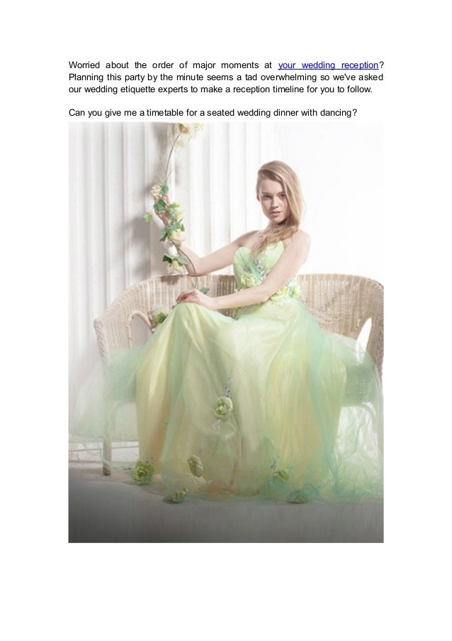 The Order Of Major Moments At Your Wedding Reception