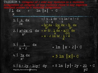 Basic Integral Ln Theorem 4 of basic fundamental of integral | PDF