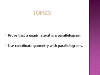 Quadrilaterals Theorems | PPT