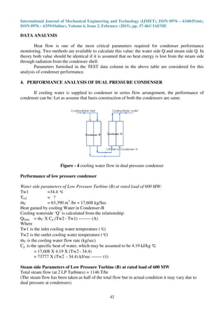 Theoretical analysis of the performance of dual pressure condenser in a thermal power plant